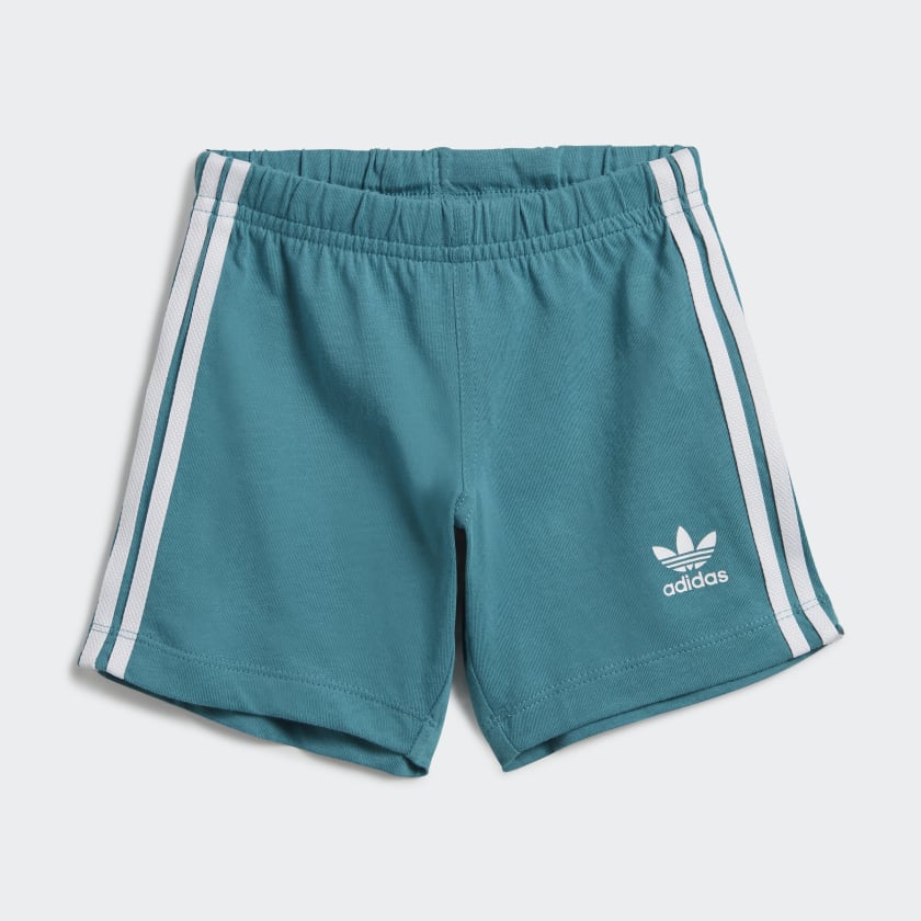 Trefoil_Shorts_Tee_Set_Turkusowy_IJ5421_05_laydown_egvq-dy